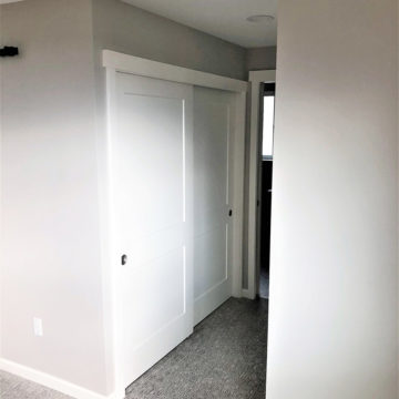 New sliding door closet area