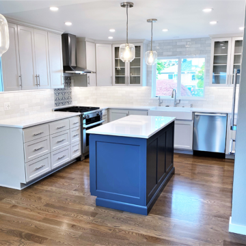 Completed Kitchen with Custom Cabinets