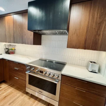 Custom cabinets and range hood